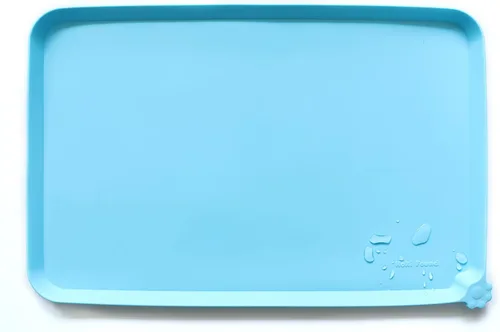Vista 20 de Hoki Found - Bandeja de silicona para comederos de perros y gatos, tapetes impermeables para comida y agua, color caramelo