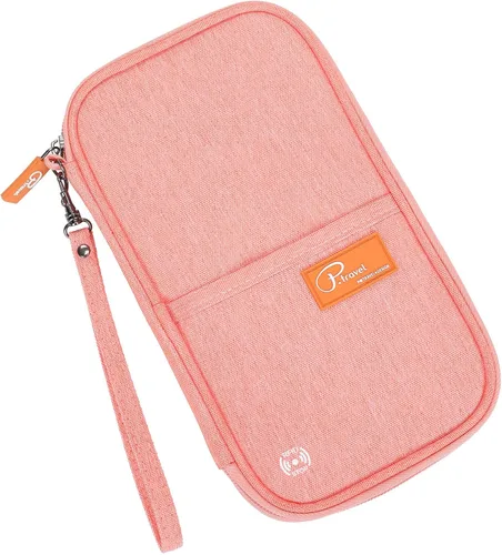 Vista 33 de VanFn Cartera RFID para pasaporte de viaje, soporte para pasaporte familiar, organizador de documentos de viaje serie P.Travel (nailon, gris)