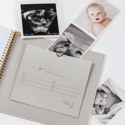 Vista 6 de Joss & Lac Gender Neutral Álbum de fotos minimalista para bebé niño o niña de los primeros 5 años - Un libro de hitos para registrar cada evento