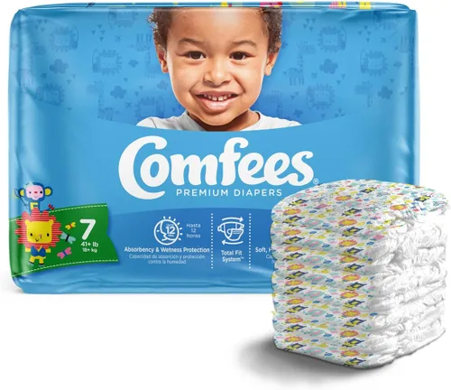 Vista 11 de Comfees Pañales de bebé prémium con sistema de ajuste total para niños y niñas, talla 5, 27 unidades, CMF-5