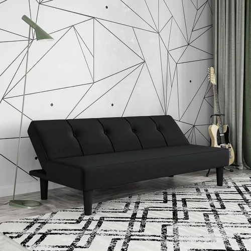 Vista 10 de Serta Futon - Sofá cama individual, más pequeño, negro
