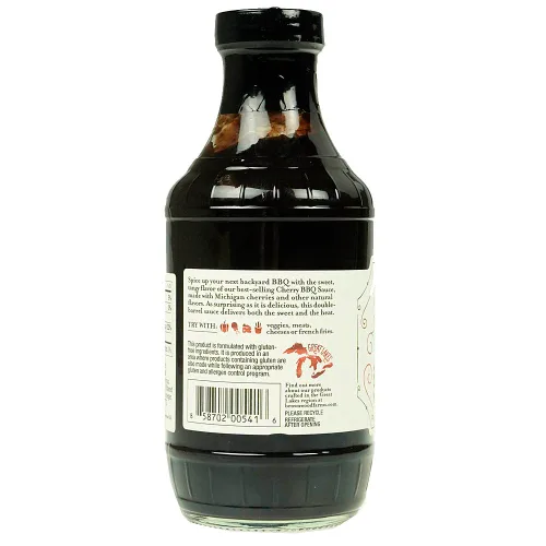 Vista 4 de Brownwood Farms - Salsa BBQ de cereza - 20 onzas, paquete de 2 - Sabores dulces y picantes - Barbacoa para untar sin gluten para carnes, verduras