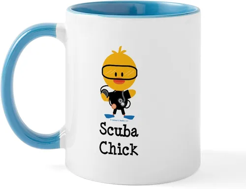 Vista 31 de CafePress Scuba Flag Diver Taza de café de cerámica de 11 oz (11.0 fl oz)
