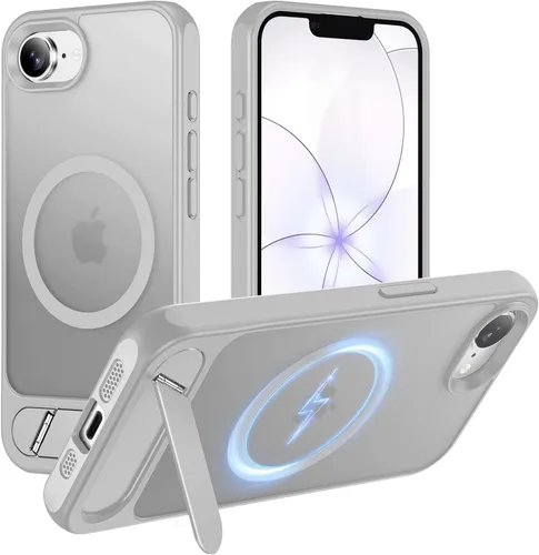 Vista 20 de Hualele - Funda magnética para Samsung Galaxy S24 Plus/S25 Plus con soporte de metal, [compatible con MagSafe]