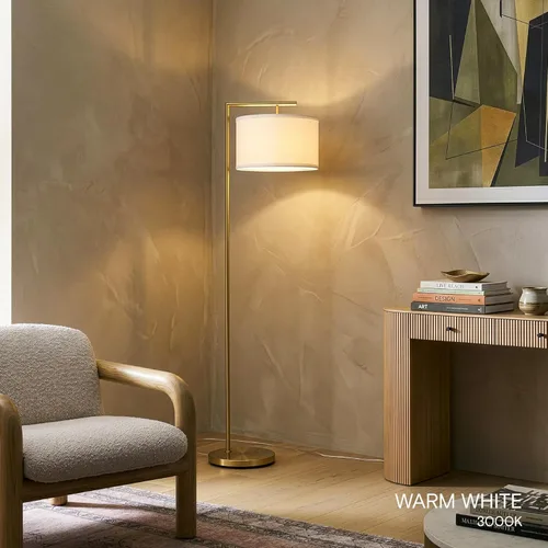 Vista 6 de Brightech Montage - Lámpara de pie moderna, lámpara de pie LED para salas de estar y oficinas, lámpara de pie alta para lectura de dormitorio