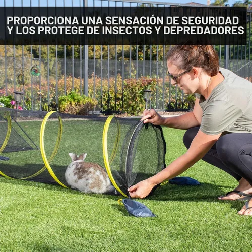 Vista 5 de Outback Jack Cerca exterior para gatos de casa (tienda de campaña portátil, tienda de campaña al aire libre, túnel y casa de juego) Carpas