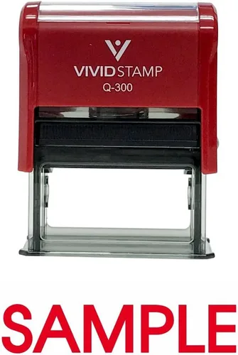Vista 13 de SAMPLE - Sello de goma autoentintado (tinta negra), tamaño mediano