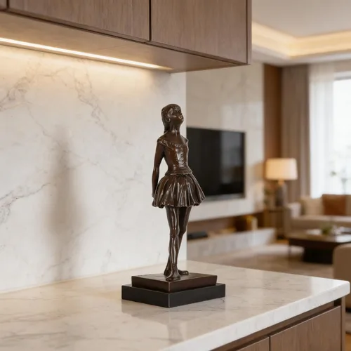 Vista 4 de Estatua de bronce de catorce años de bailarina de Degas Ballerina Art Famosa escultura réplica decoración del hogar regalos