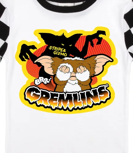 Vista 4 de Bioworld Gremlins Stripe and Gizmo - Conjunto de pijama de manga corta para niño
