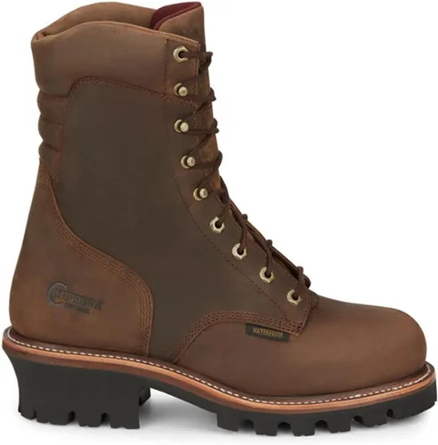 Vista 3 de Chippewa Bota de trabajo de leñador impermeable con cordones para hombre con puntera de acero - 59407