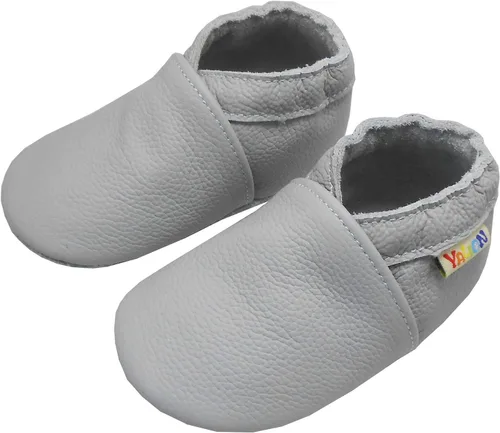 Vista 3 de YALION - Mocasines de cuero suave para bebés, niños y niñas, para gatear y dar sus primeros pasos