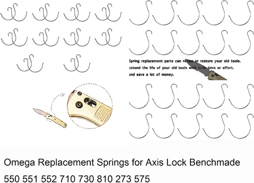 Vista 5 de 10 pares de muelles de cuchillo EDC, resortes de repuesto para navaja de bolsillo Axis Lock 550 551 552 710 730 810 273 575