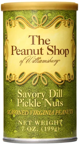 Vista 3 de The Peanut Shop of Williamsburg Savory Dill Pickle Nuts, lata de 10.5 onzas