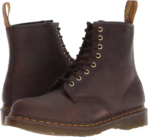 Vista 3 de Dr. Martens, Botas industriales ligeras para mujer Maple Zip con puntera de acero Marrón oscuro