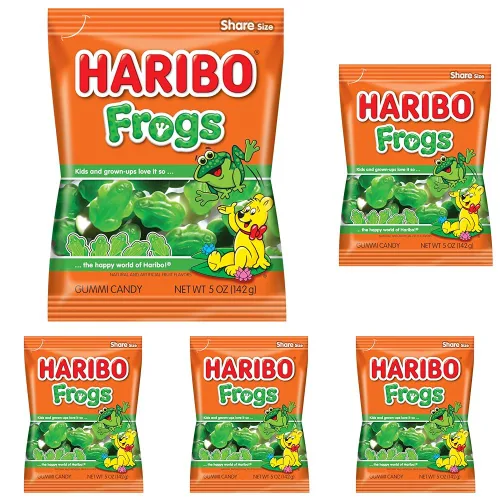 Vista 3 de Haribo Caramelos de goma, ranas, 5 onzas