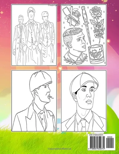 Vista 2 de Cil-lian Murphy Coloring Book 50+ New Designs for All Ages Great Gifts for Kids Boys Girls Ages 4-8 8-12 All Fans Perfect Gift For Stress Relief