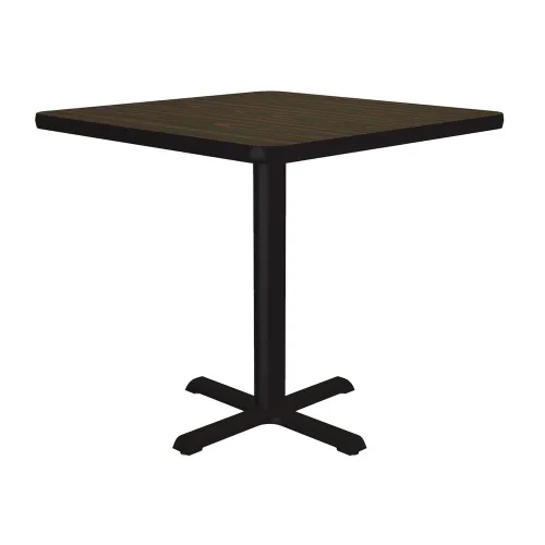 Vista 26 de Correll Mesa de bar redonda de 30 pulgadas, mesa de cóctel de comedor de 29 pulgadas de alto, parte superior laminada de nogal duradero, base