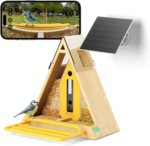 Vista 7 de Reli Panel solar para cámara en casa de pájaros y comedero de pájaros y baño de pájaros, solución de energía eficiente para cámara
