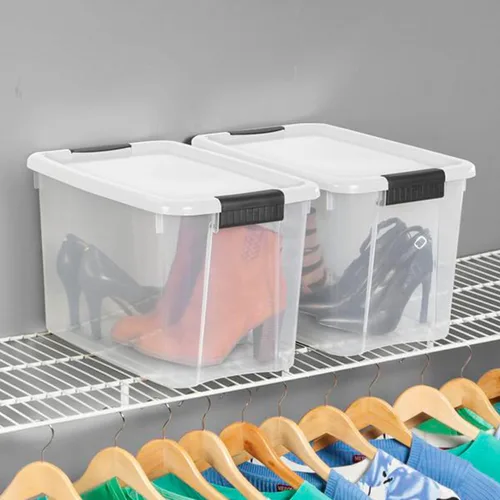 Vista 7 de Sterilite Caja Ultra Latch, 70 cuartos de galón, paquete de 4 con 30