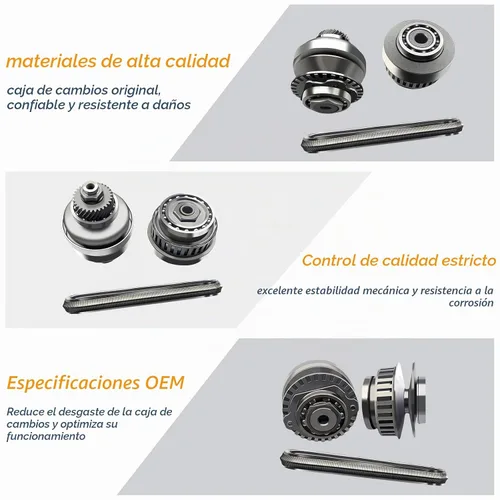 Vista 3 de TRANSPEED JF015E RE0F11A CVT Juego de poleas de transmisión automática con cadena de correa 30 dientes 901068 901072 Kit de reconstrucción