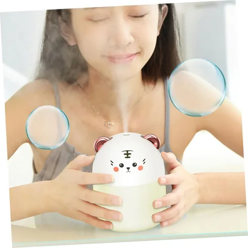 Vista 4 de Toyvian Mini humidificador de tigre de dibujos animados USB portátil de oficina con luz nocturna compacta silenciosa ultrasónica humectante de aire