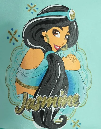 Vista 5 de Disney Vestido de manga corta con volantes y tutú de jazmín de princesa azul Azul Patchwork