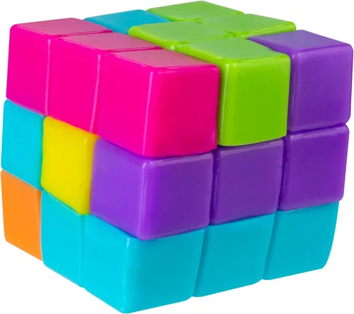 Vista 2 de ORB Tabalicious Squish N' Stack Puzzle Cube Squishy Toy – Divertido, lindo, TABA Squishies Puzzle Cube con 7 formas separables – Juguetes de bola