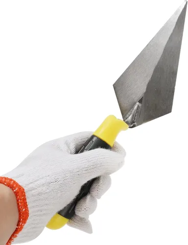 Vista 8 de 4 piezas herramientas de hormigón incluye enyesado paleta con dientes SQ enyesado paleta con V teech 11 "albañilería paleta 6" paleta apuntando
