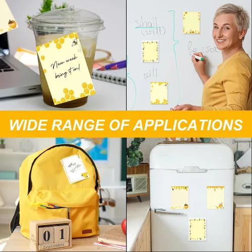 Vista 5 de Notas Adhesivas de Regalo de Abeja - 9 PCS Regalos con Temática de Abeja Abejas Melíferas Blocs de Notas Autoadhesivas Lista de Tareas Blocs de Memo