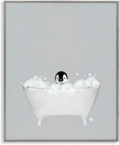 Vista 34 de Lindo conejo bebé en toallas de baño burbujas de jabón' Arte Giclée enmarcado
