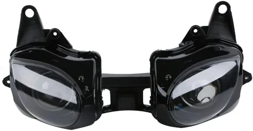 Vista 4 de Faro delantero negro transparente para Kawasaki Ninja ZX6R 2007