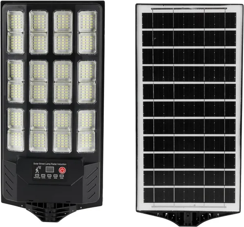 Vista 2 de Farolas solares impermeables para exteriores, 38000 lúmenes, luz de inundación solar gran angular, luz de estacionamiento LED con sensor