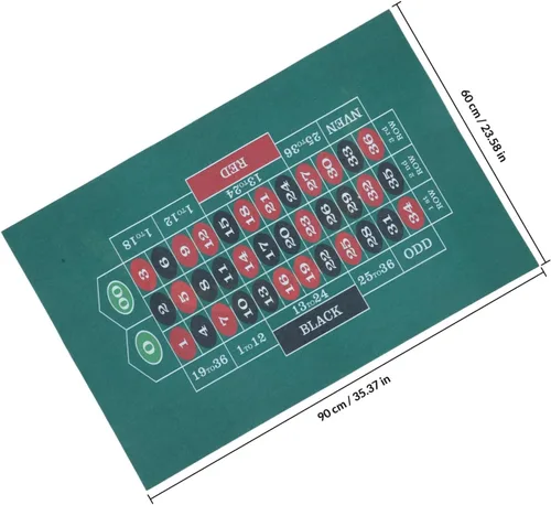 Vista 2 de MERRYHAPY Double-Sided Waterproof Poker Table Mat with Felt Surface Foldable Portable Game Pad for Family Gatherings Theme Parties Poker Night and