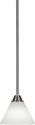Vista 86 de Toltec Lighting Paramount - Mini colgante de 1 luz en acabado negro mate con cristal de arte perla de 7 pulgadas y estilo negro