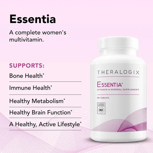 Vista 2 de Theralogix Essentia Multivitamínico para mujeres – Suministro para 90 días – Multivitamínico diario para mujer – Apoya la salud inmunológica