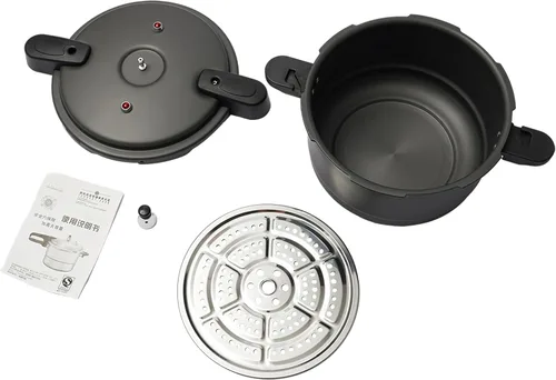 Vista 6 de Olla a presión de 9.5 cuartos de galón: olla versátil con válvula de resorte, ideal para estufas de gas, eléctricas y de inducción, cocción a