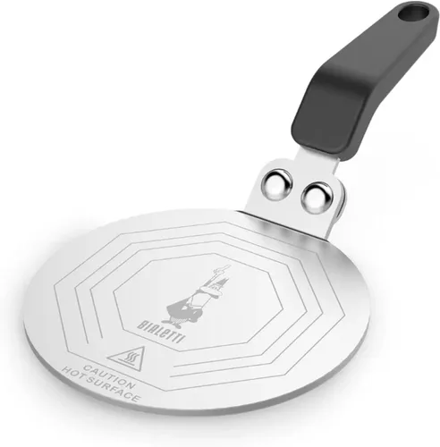 Vista 8 de Bialetti Placa de acero inoxidable, adaptador de inducción para cocinar con difusor de calor, acero, 6 pintas