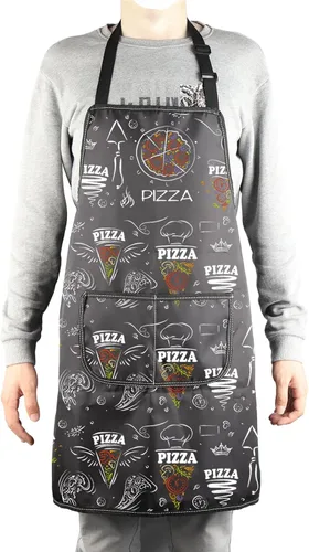 Vista 4 de MBMSO Divertido regalo de pizza para delantal con bolsillos