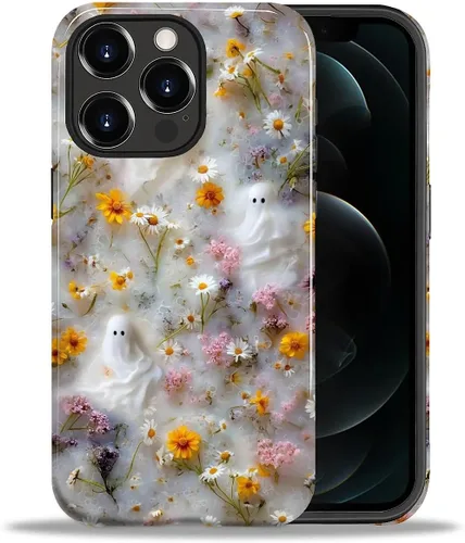 Vista 139 de ZHEGAILIAN Funda para iPhone 11, carcasa dura a prueba de golpes + silicona suave 2 en 1 híbrida, parachoques a prueba de caídas - Vidrio manchado