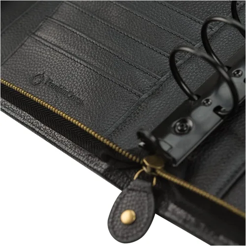 Vista 8 de FranklinCovey Tyler - Carpeta con anillas para planificadores FranklinCovey Carpeta de cuero con cremallera (clásica, negro)