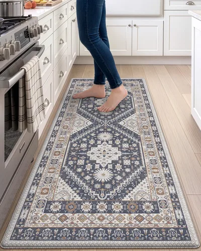 Vista 49 de DEXI Alfombrillas de cocina acolchadas antifatiga, 24 x 87 pulgadas, color Beige claro