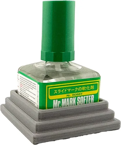 Vista 4 de Jeff Did It! Soporte cuadrado de cemento con pegamento para botella compatible con Mr Hobby cemento Setter Weathering y otras botellas cuadradas Mr