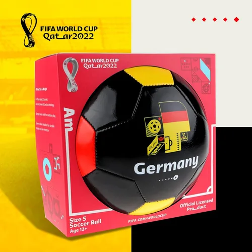 Vista 5 de Capelli Sport Copa Mundial de la FIFA Qatar 2022, exhibición de recuerdo de balón de fútbol, con licencia oficial para jugadores de fútbol jóvenes