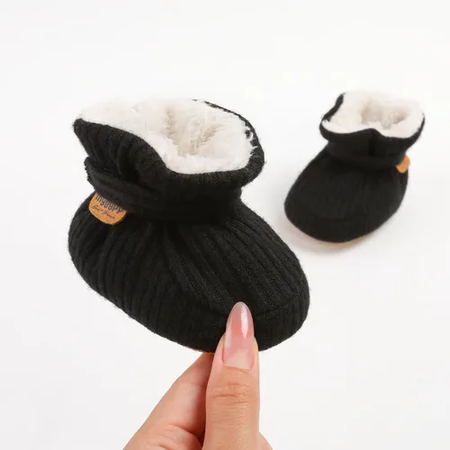 Vista 110 de Botines de forro polar para bebés, niños y niñas, pantuflas antideslizantes con agarre suave, zapatos de calcetín para recién nacidos, cuna