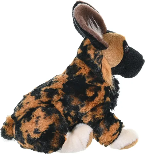 Vista 7 de Wild Republic – Peluche de perro salvaje africano, muñeco de felpa, juguete de peluche, regalo para niños, Colección Cuddlekins - 8 pulgadas