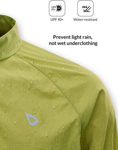 Vista 3 de BALEAF Men's Cycling Windbreaker Jackets Lightweight Windproof Packable Pockets Reflective Water-resistant UPF40+ All Weather