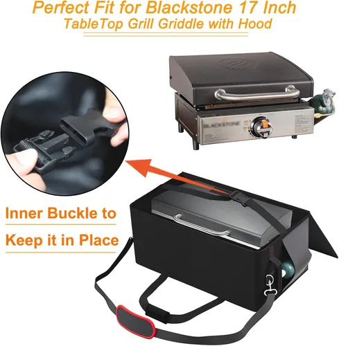 Vista 2 de Bolsa de Transporte para Plancha de 17 Pulgadas Compatible con Plancha de Mesa Blackstone 1814 de 17 pulgadas con Tapa, Compatible Exclusivamente