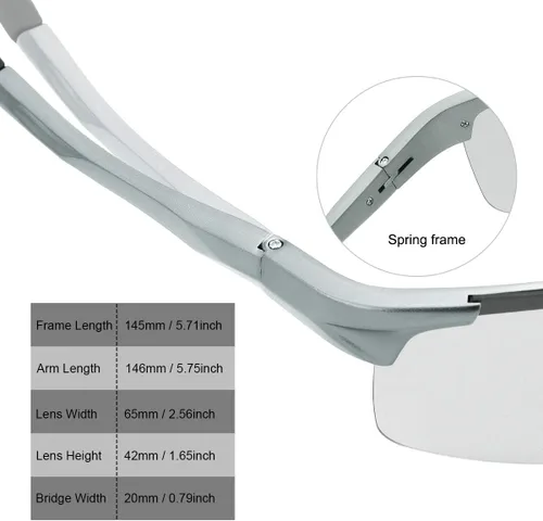 Vista 5 de YIMI Gafas de sol polarizadas fotocromáticas para conducción z87 para hombres y mujeres gafas de seguridad de día y noche
