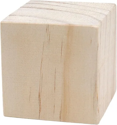 Vista 4 de 4 elevadores de madera cuboideos para muebles de madera, color original sólido para pintar tú mismo, sofá, silla, mesa, aumento de piernas, puerto