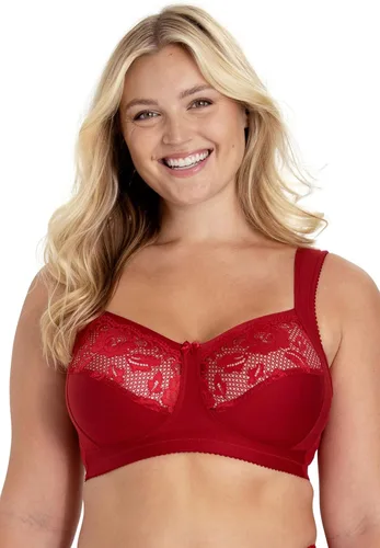 Vista 9 de Miss Mary of Sweden Sujetador de algodón cómodo inalámbrico con soporte de Beige